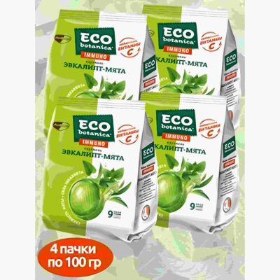 Eco candy with eucalyptus and mint flavor 100 grams