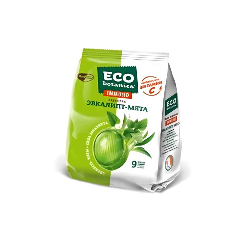 Eco candy with eucalyptus and mint flavor 100 grams