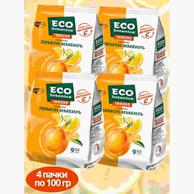 Eco candy with lemon and ginger flavor 100 grams