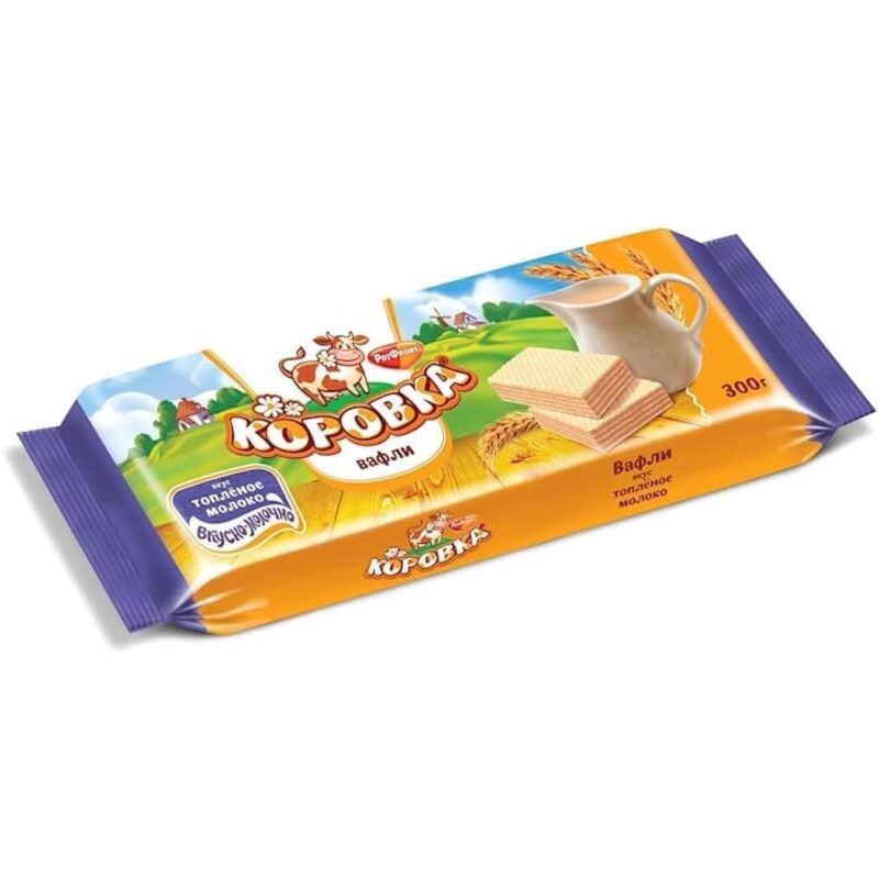 Karovka Russian wafer with milk cream 300 grams