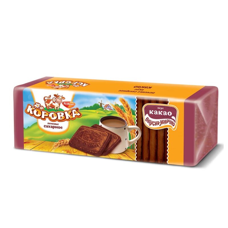 Russian Karovka Biscuits with cocoa flavor 375 grams