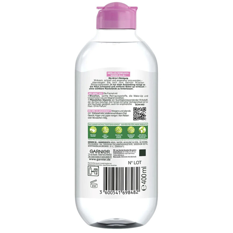 Garnier micellar water suitable for sensitive skin 400 ml